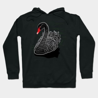 Black swan illustration Hoodie